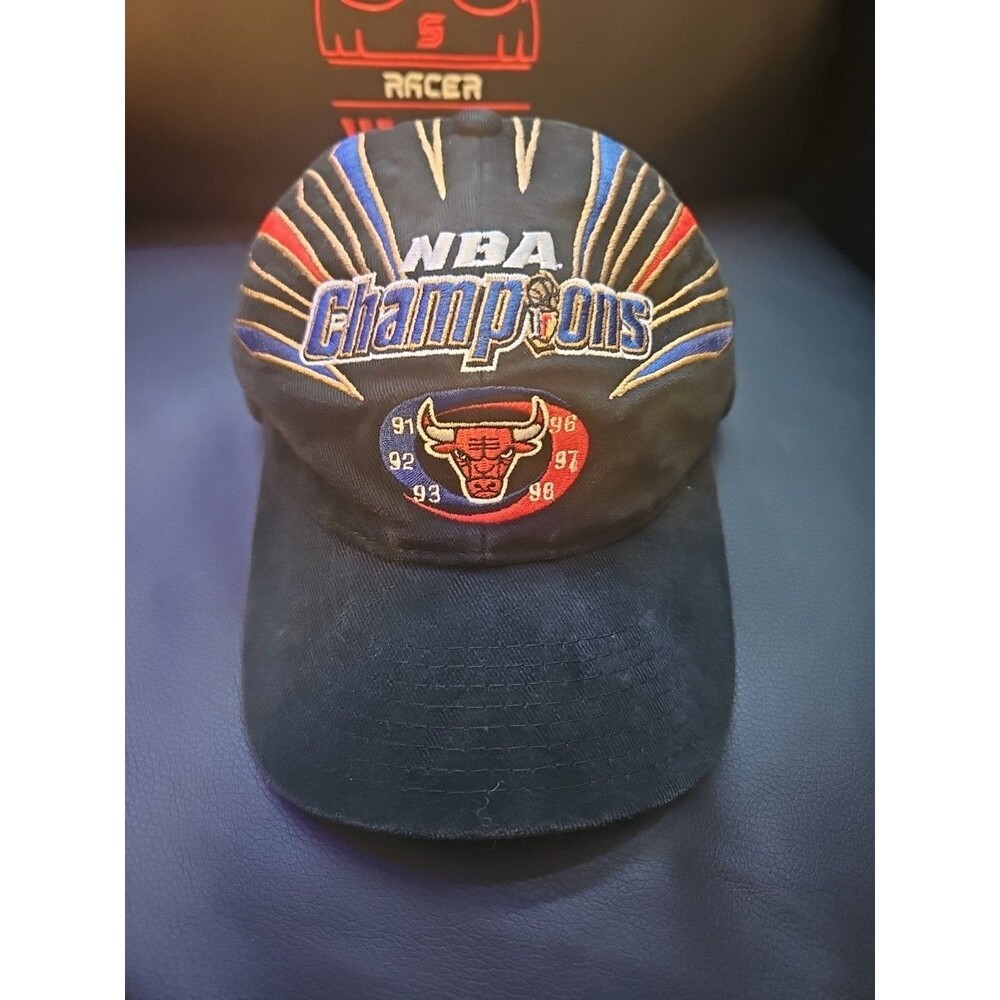 VTG 90s Chicago Bulls NBA Champions Adjustable Hat Cap Starter Cotton Authentic